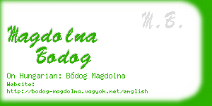 magdolna bodog business card